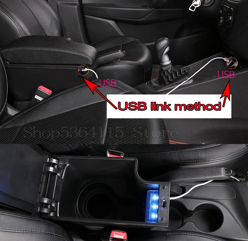 Для KIA Rio 4 Rio X-line подлокотник коробка центральный магазин содержимое коробка Подстаканник Пепельница аксессуары usb зарядка интерфейс