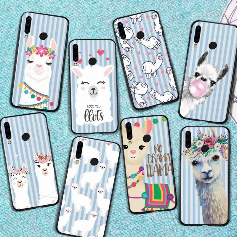 

Cute cartoon alpaca Phone Case For Huawei Honor view 7a5.45inch 7c5.7inch 8x 8a 8c 9 9x 10 20 10i 20i lite pro