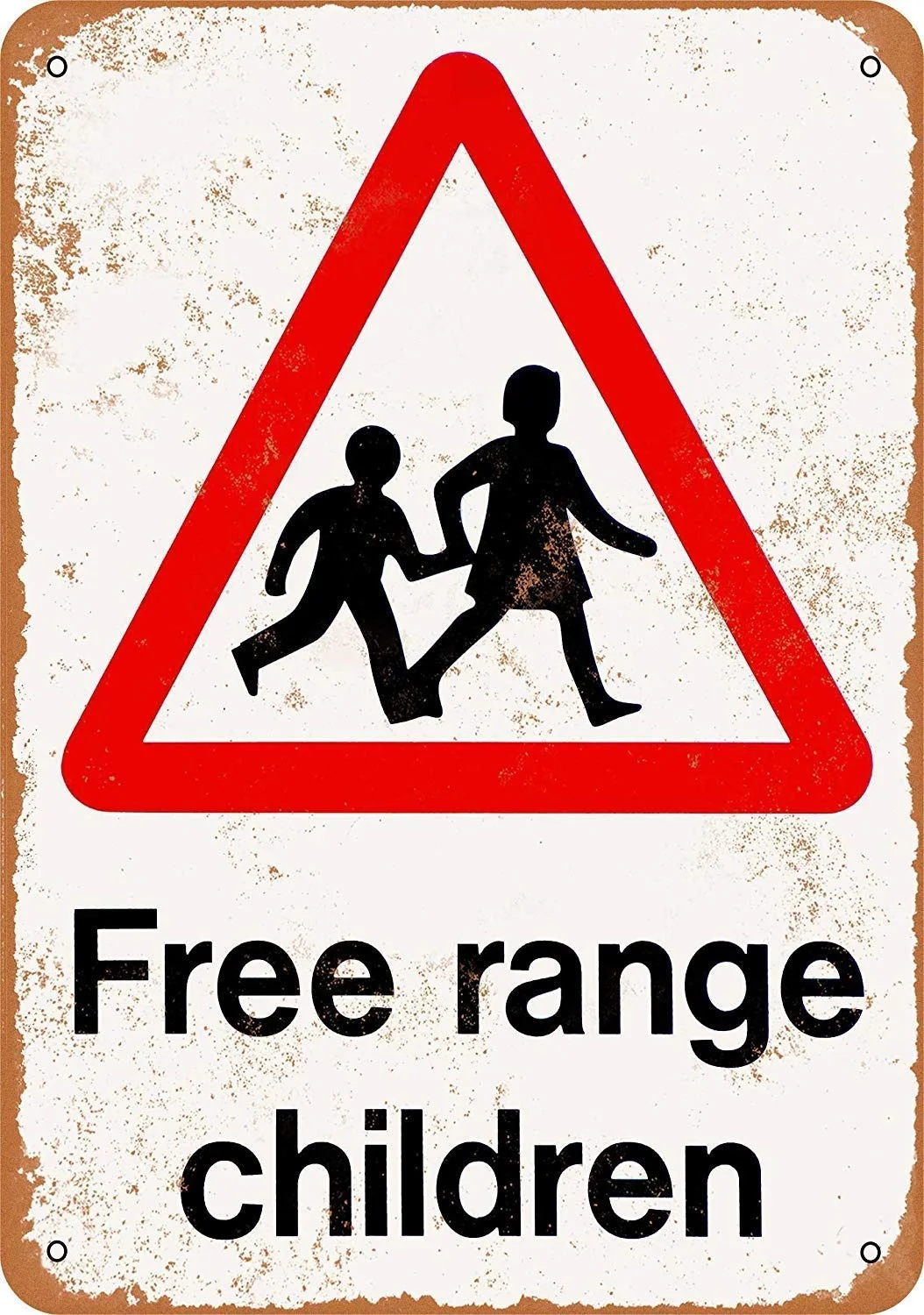 

Vintage Look Free Range Children Metal Sign