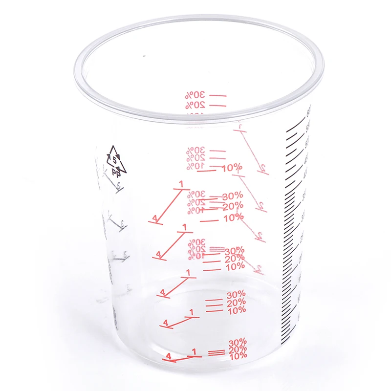10pcs 600ml Mixing Pots Paint Mixing Calibrated Cup For Accurate Mixing of Paint and Liquids Plastic Paint Mixing Cups
