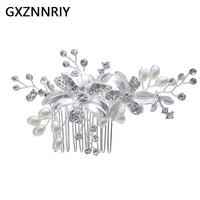 flower pearl hair combs bridal wedding hair accessories for women crystal headwear party jewelry bride headpiece bridesmaid gift