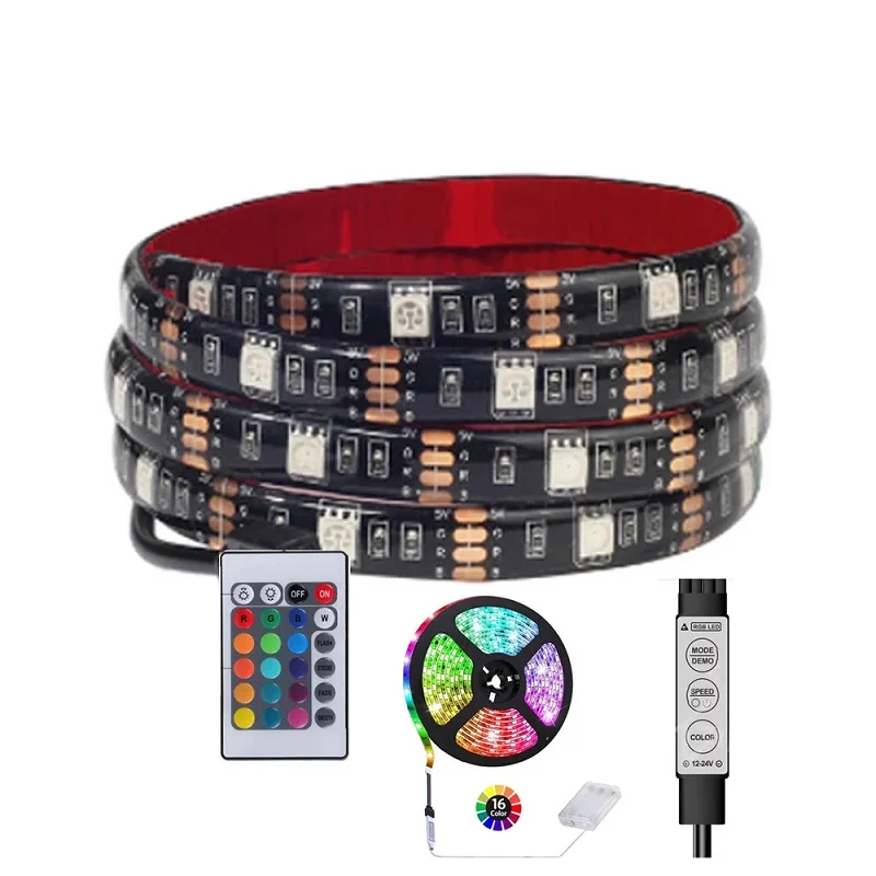 

5050 5 в 24-кнопочный пульт дистанционного управления, световая лента, Цветной RGB-светильник, лента № 5, лампы для бокса аккумуляторов, домашний ...
