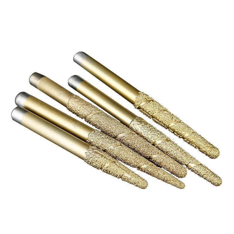 Конусная вакуумная паяная фреза для камня алмазная гравировальная фрезерная