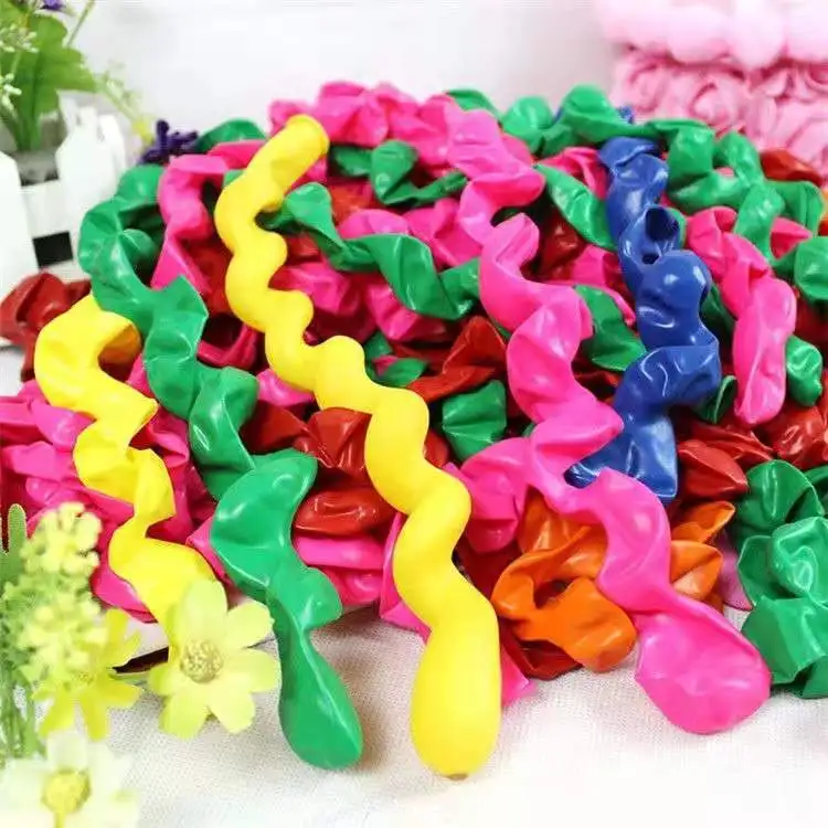

100 pieces of colorful unique spiral latex balloons birthday wedding holiday party supplies decoration random