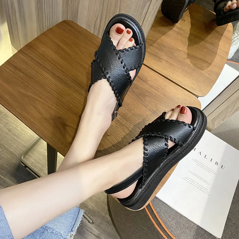 

Clear Heels Beach Sandal Woman Luxury 2021 Summer Espadrilles Platform Suit Female Beige Clogs Wedge Womens Shoes Med All-Match