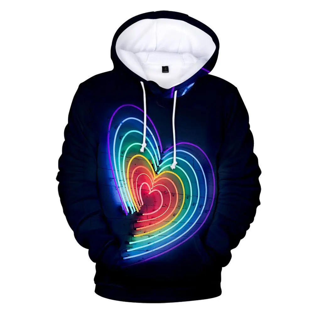 

Popular 3D Hoodie Gay LGBT Hoodie Colorful Rainbow Sweatshirt Fashion Harajuku Hooded LGBT Pride 3D Printed Top Oversized hoodie