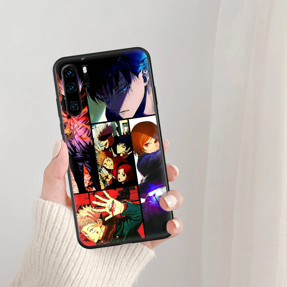 

Jujutsu Kaisen Satoru Gojo anime Phone Case For Huawei P Mate Smart 10 20 30 40 Lite Z 2019 Pro black Coque 3D Hoesjes Pretty