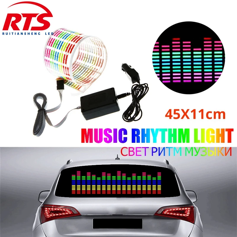 

Датчик активации звука в ритме, цветная светодиодсветодиодный подсветка для украшения автомобиля, танцев, с музыкой, заправленной на задне...