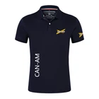 Рубашка-поло CAN-AM Мужская с коротким рукавом, удобная Классическая хлопковая Повседневная Спортивная кофта в стиле Харадзюку, лето 2020