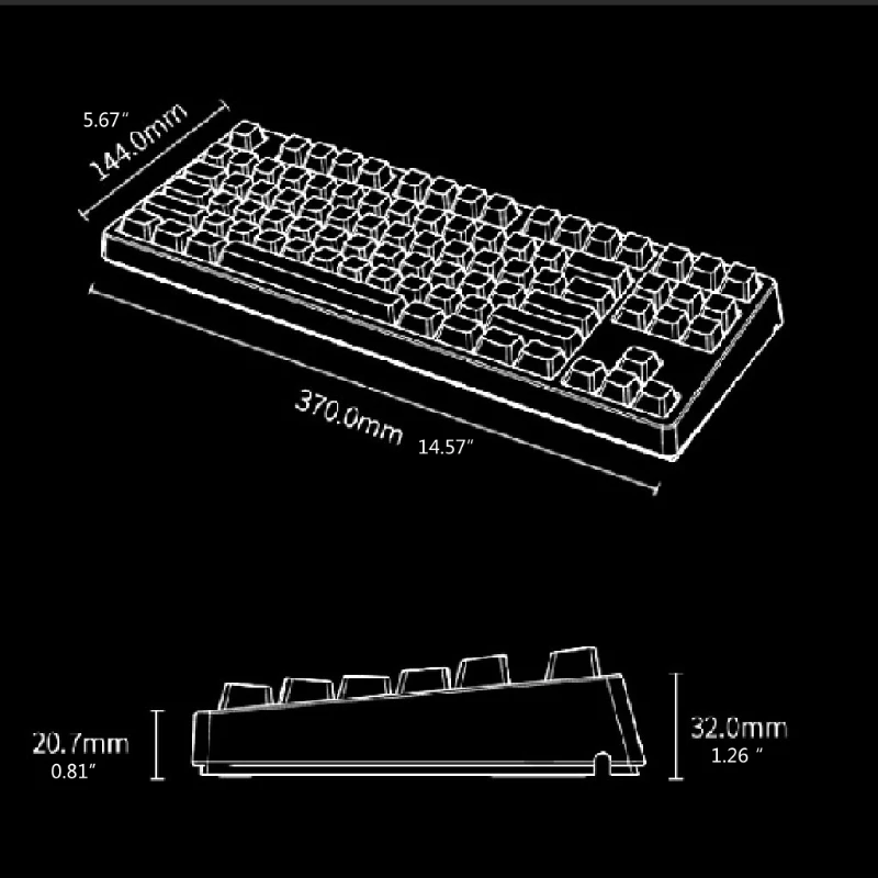 

F19E ANNE Classic D87 RGB Wired Mechanical Gaming Keyboard Brown/Red Gateron Cherry Switch with PBT Keycaps Ideal for Gamer