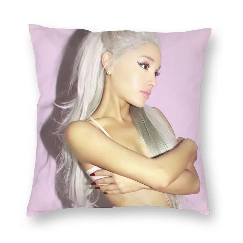 

Cool Ariana Grande American Singer Square Throw Pillow Case Home Decor 3D Double-sided Print Cushion Cover for Car