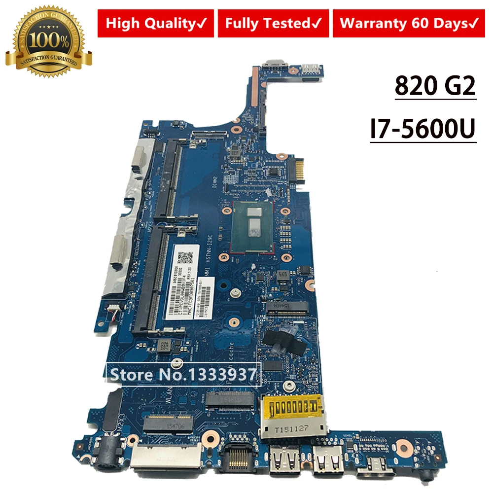 781858 001 501 601 материнская плата для ноутбука HP EliteBook 820 G2 I7 5600U 6050A2635701 MB A02|Материнские