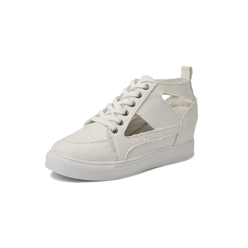 

Sneaker for Women Big Size 43 Shoe Leopard Fashion Vulcanized Woman Hollow Out Shoes Female Comfort Lace Up Flat Ladies Footwear
