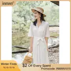 INMAN женское платье с V-образным вырезом и эластичным рукавом