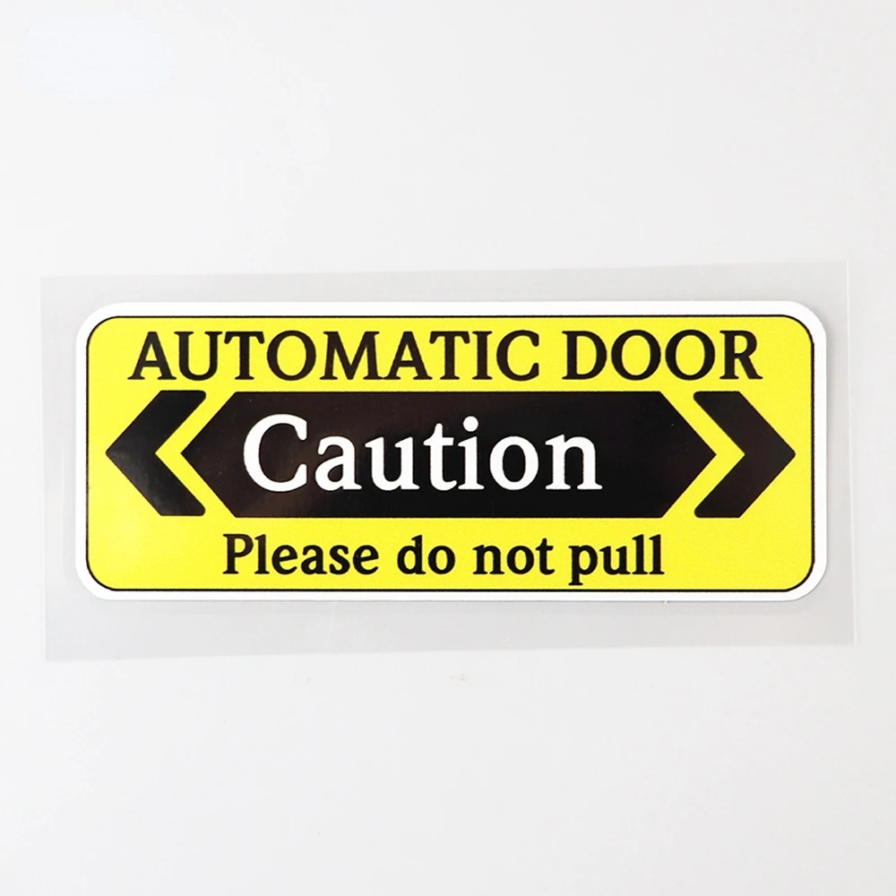 

Warning Automatic Door Caution Work Decal Car Sticker Waterproof and Sunscreen Cover Scratches PVC 12CM*4CM