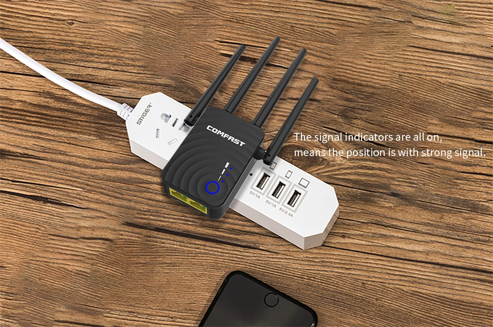 COMFAST высокоскоростной домашний беспроводной удлинитель 5 ГГц маршрутизатор Wifi