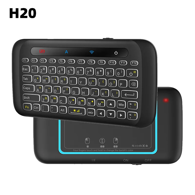 

FOR H20 mini backlight keyboard wireless touchpad mouse double-sided keyboard combination set colorful breathing lamp