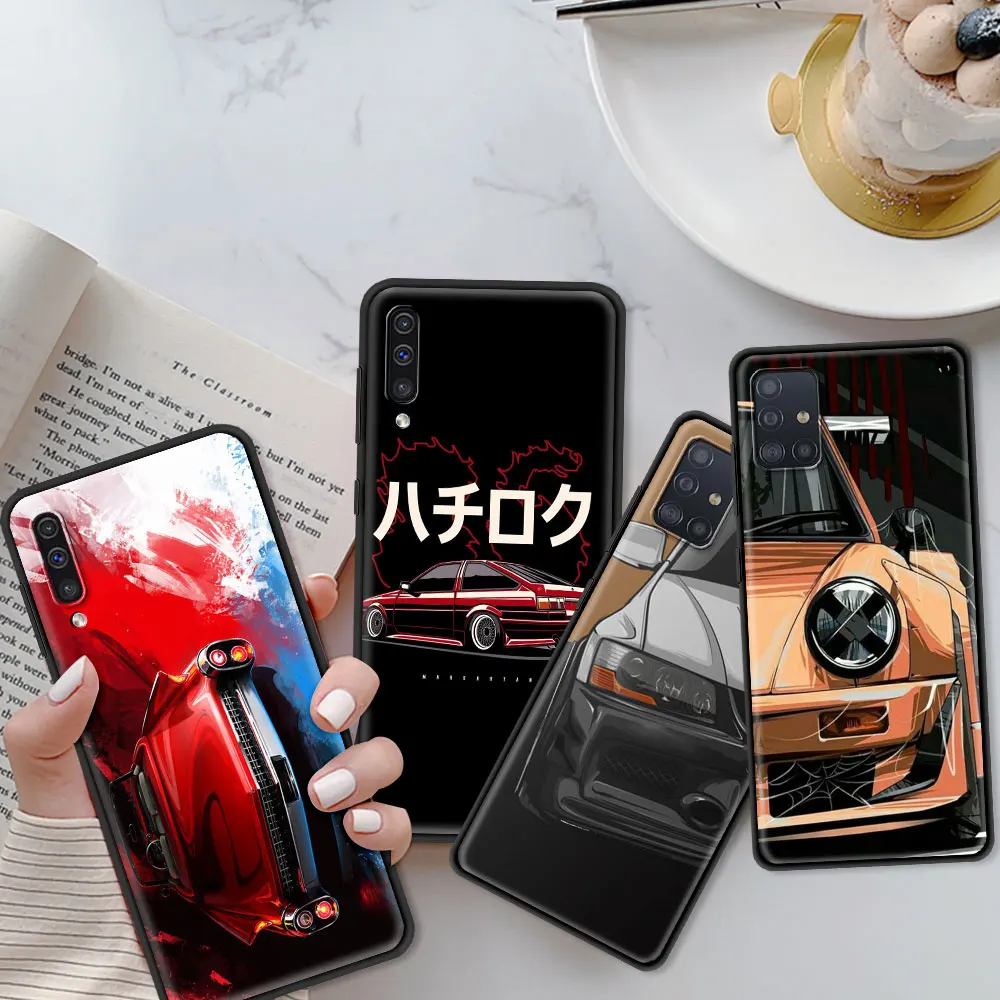 

For Samsung A71 A52 A51 A91 A72 A42 A41 A32 A31 A21s A21 EU A12 A11 A02 A02s Japan JDM Sports Car Pattern Phone Case Coque