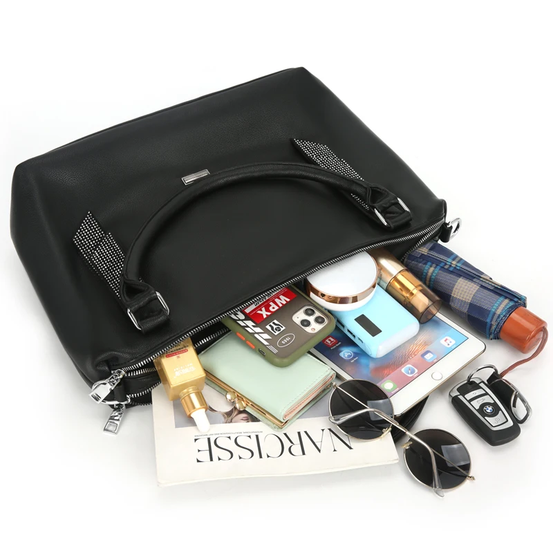 

Women's Handbag Luxury Brand Soft Leather Shoulder Bag Large Capacity Travel Crossbody Messenger Bag Lady Big Tote Bag Grand Sac