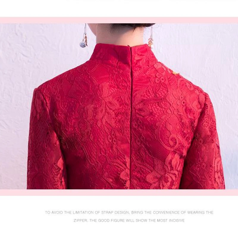 

Phoenix Embroidery Oriental Style Banquet Dresses Chinese Vintage Traditional Wedding Cheongsam Elegant Evening Party Gowns