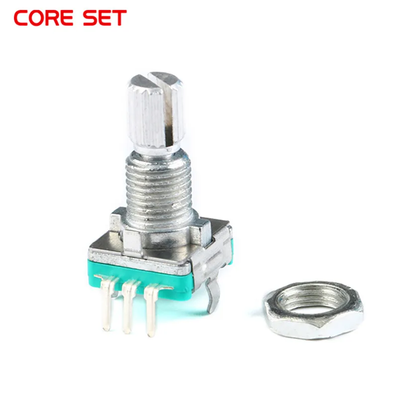 2 шт./лот EC11 металлический поворотный энкодер 5 контактный Длина ручки 15 мм со