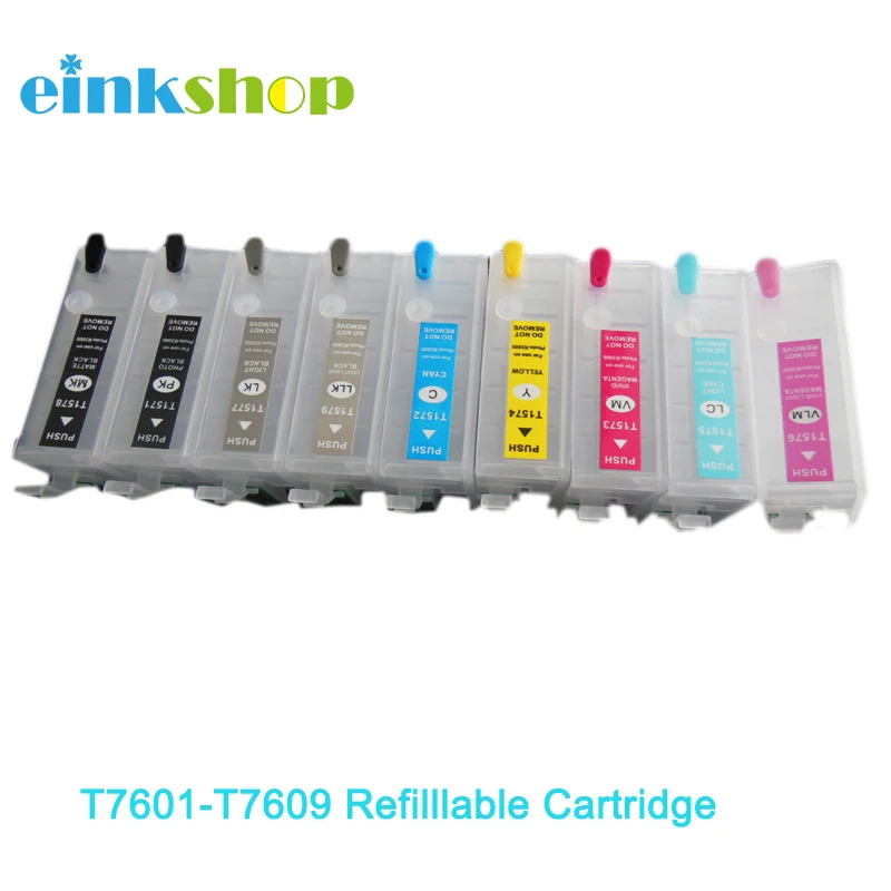 Einkshop T7601 T7602 T7603 T7604 T7605 T7606 T7607 T7608 T7609 пустой перезаряжаемый картридж для Epson P600 surecolor