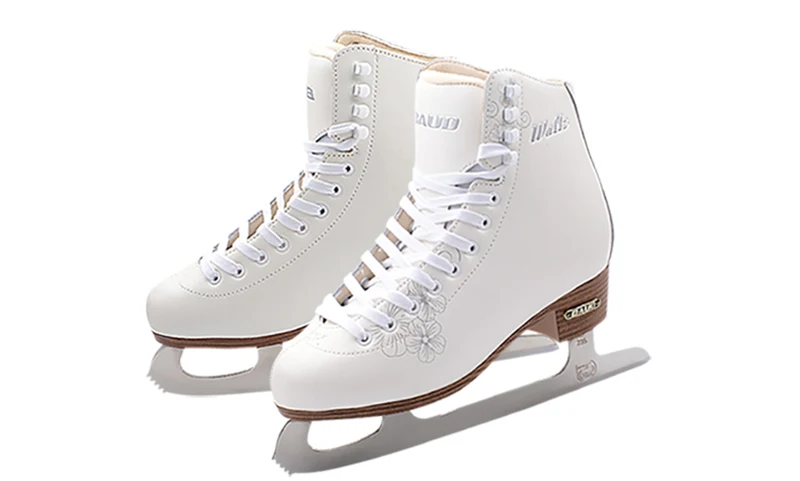 New Adult Thermal Warm Thicken Figure Skating Ice Skates Shoes With Ice Blade PVC Waterproof White Black