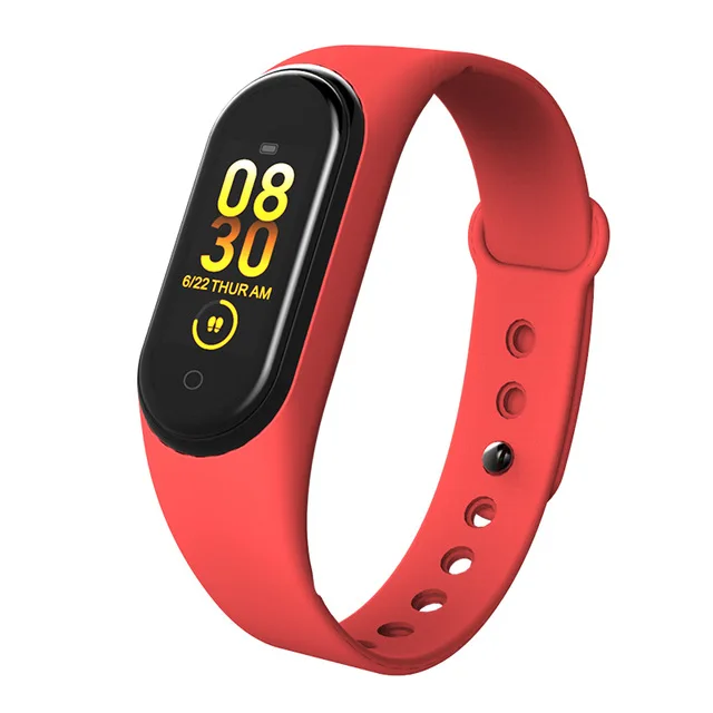 Красный M4 Smartband 10 шт./лот браслет часы пульсометр фитнес трекер активности кровяное давление браслет Android Ios - Цвет: Красный
