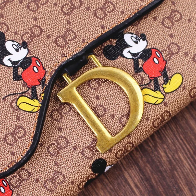 

Disney Mickey Mouse Lady Card Holder Europe and America Zipper Organ Style Fashion Coin Purse Small Coin Purse