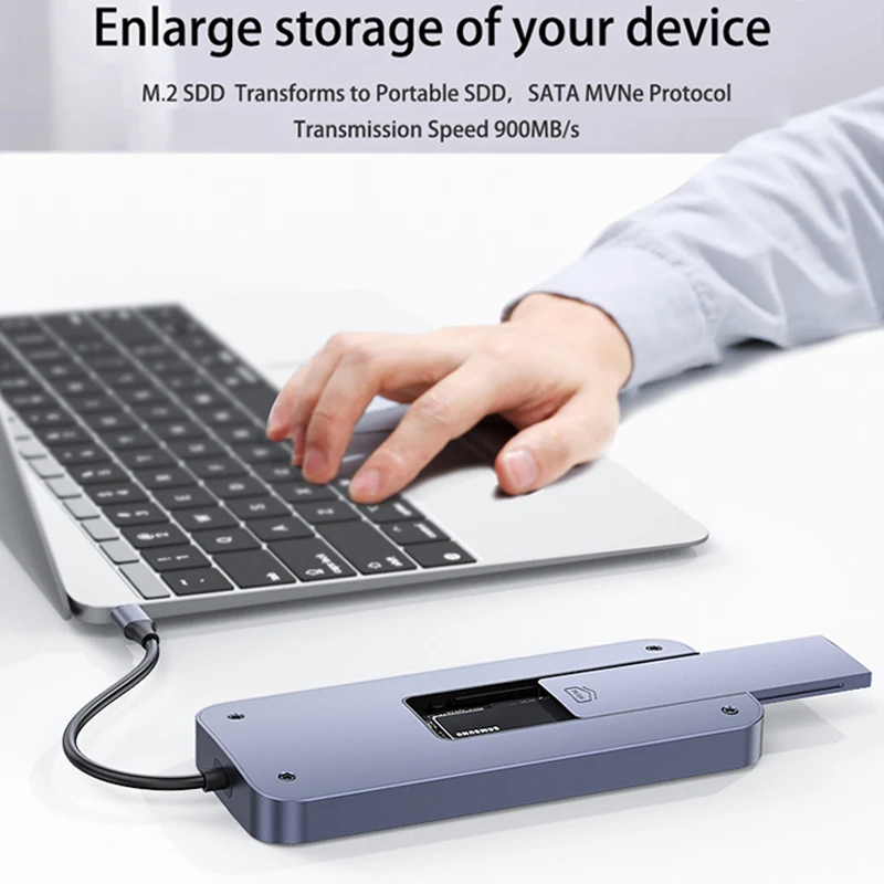 USB 3. 0 GEN2 Hub для MacBook Pro M1 с корпусом HDD NVME M.2 SSD чехол 10G HDMI 4K60hz SD/TF PD100W док-станция |