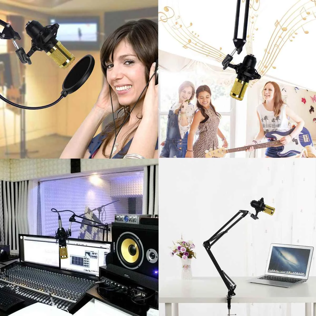 BM800 Pro Микрофон микшер аудио dj конденсаторная звуковая карта живой трансляции