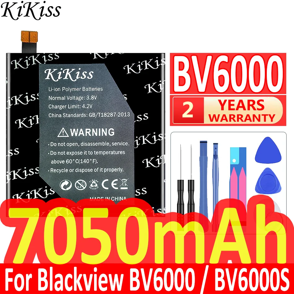 Оригинальный литий-ионный полимерный аккумулятор KiKiss 7050 мАч для смартфона Blackview