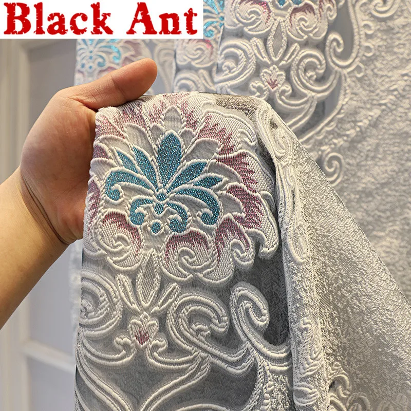 

European Hollow Tulle Curtain For Living Room Voile Sheer Curtain Luxury Semi-Shading Balcony Dining Room Window Screen ZH545#35