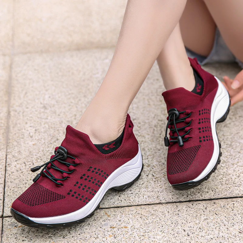 

Sneakers Women Shoes Fashion Increase Women's Walking Shoes Casual Shoes Ladies Mesh Lightweight Breathable Sneakers