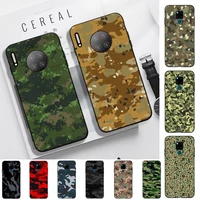 fhnblj camouflage pattern camo military army phone case for huawei mate 20 10 9 40 30 lite pro x nova 2 3i 7se