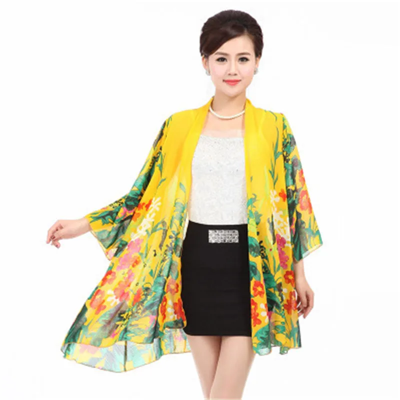 Женская рубашка-кимоно в стиле бохо винтажный кардиган свободная шаль Женский