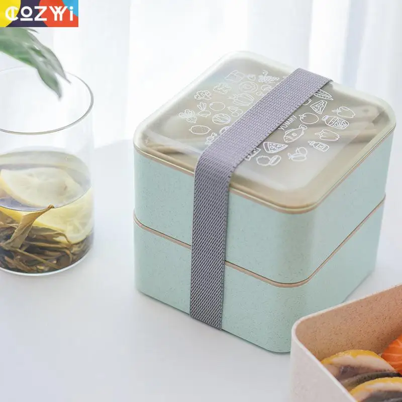 Ланчбокс из пшеничной соломы экологически чистый переработанного материала для