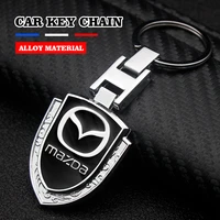 3d metal car keychain auto badge shield pendant zinc alloy keyring key chain gift for mazda 3 6 atenza axela demio cx3 cx5 mp ms