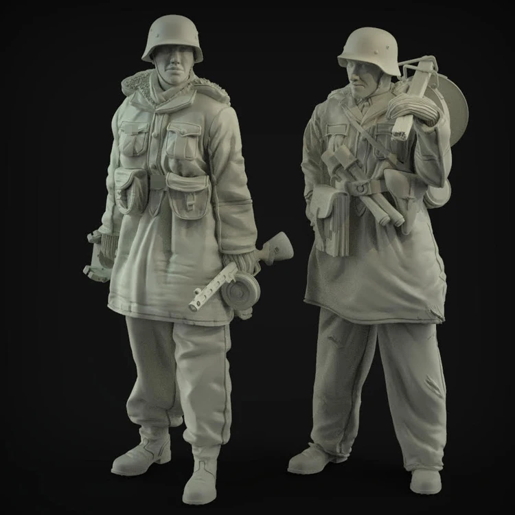 

1/35 Machine gunner soldier, Panzerknacker Set, Resin Model Soldier GK, WWII, military themes, Unassembled and unpainted kit