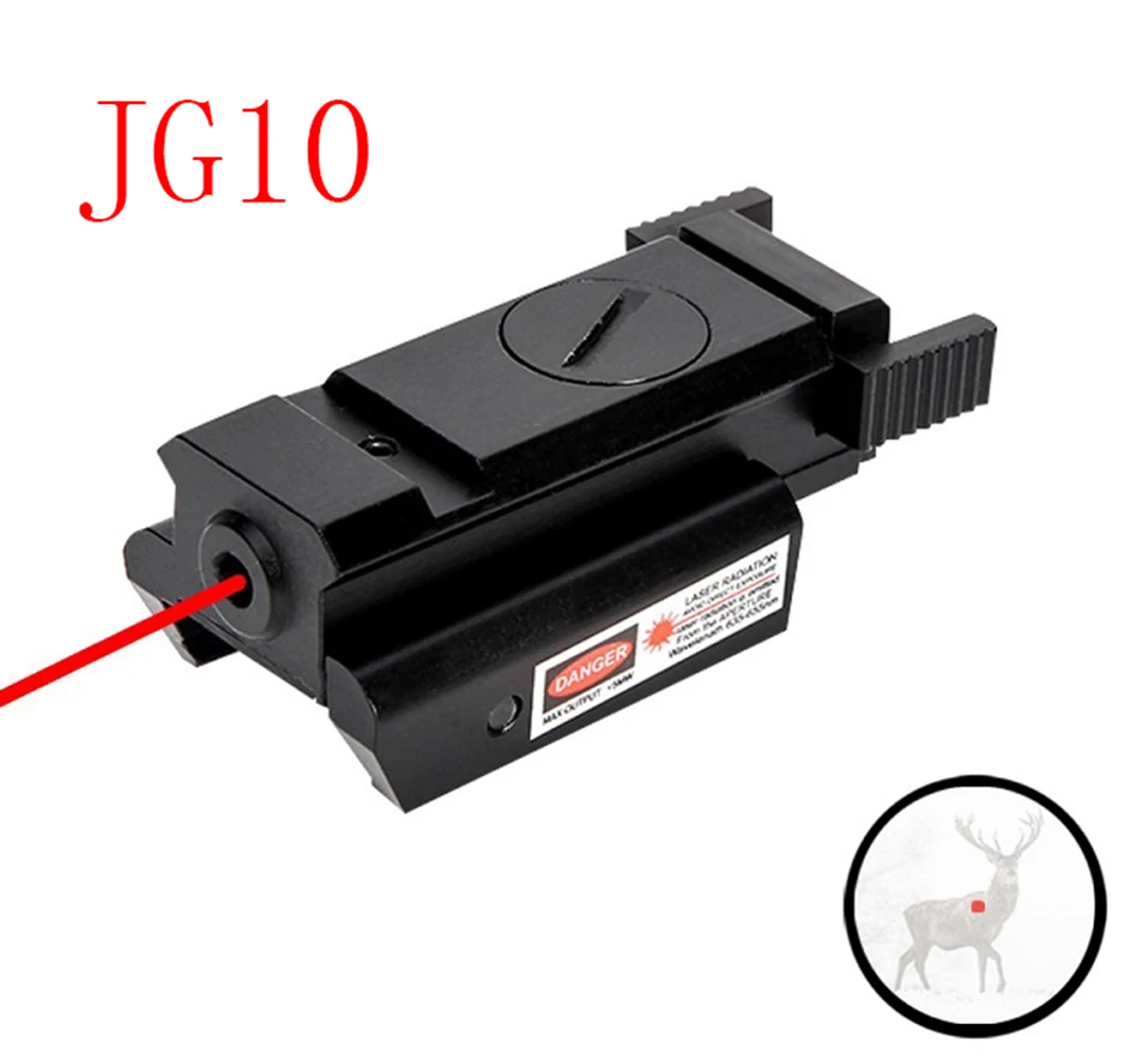 

JG10 Tactical Red Laser Mini Hunting Glock Gun Pistol Rifle Weapon Sight Scope with 11/20mm Picatinny Rail Mount for Airsoft