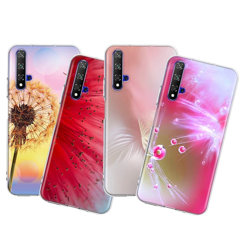 

Dandelion Silicone Cover For Honor 20 30 20S 20E 30i 30S V20 V30 Lite Pro Plus 5G Transparent Phone Case