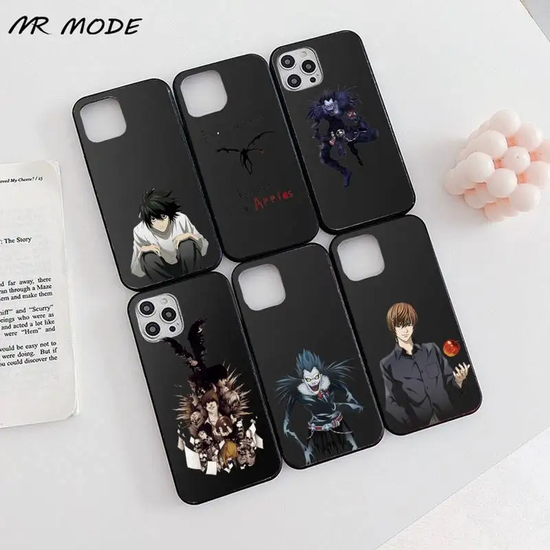 

Death Note Japan anime Phone Case Candy Color for iPhone 6 7 8 11 12 s mini pro X XS XR MAX Plus