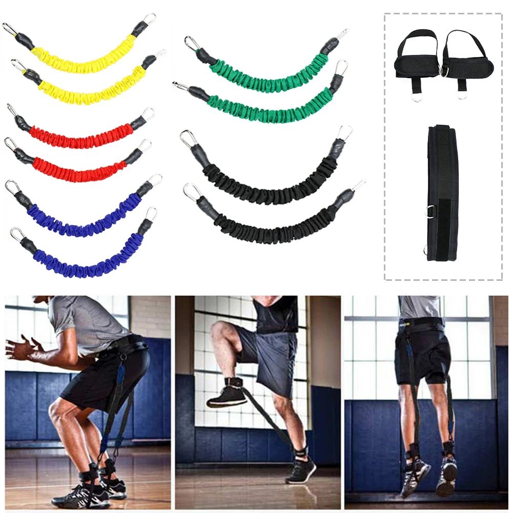 

Fitness Bounce Trainer Rope Resistance Band Basketball Tennis Running Jump Leg Strength Agility Training Strap equipment