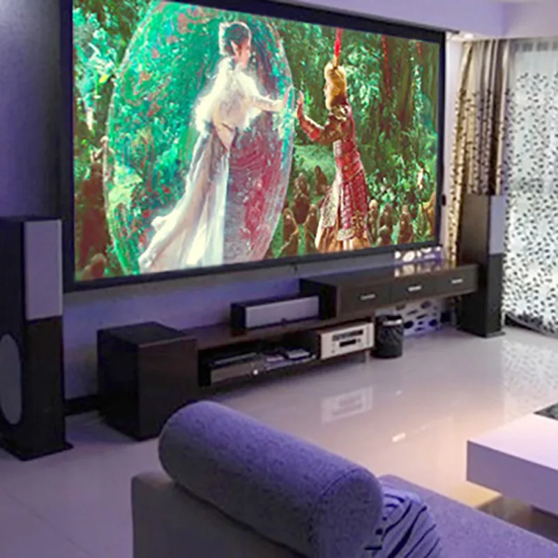 Складной 16:9 проектор 84-дюймовый БЕЛЫЙ Проекционный экран для HD домашнего