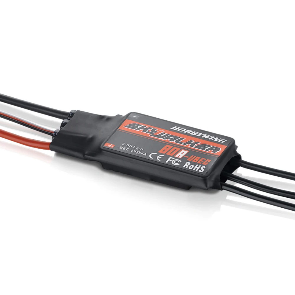 

Good Sale Hobbywing Skywalker 80A Brushless ESC Speed Controller With BEC For RC Airplanes Helicopter