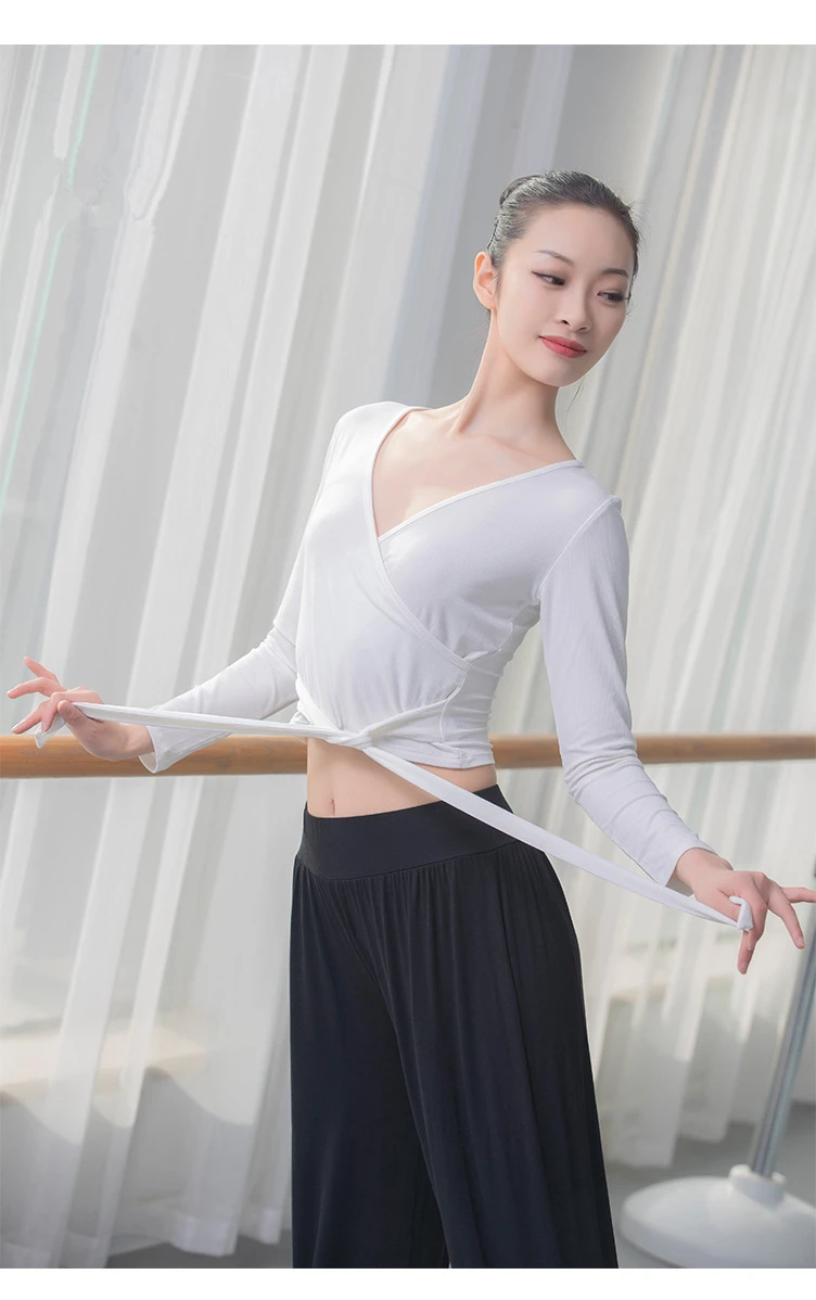 4Colors Girl Adult V-neck Dance Coat Gymnastics Leotard Exercise Training Clothes Athletic Wear Belly Latin Yoga Modern |