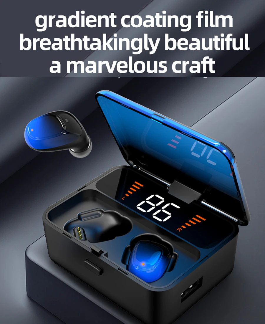 TWS 5,0, Bluetooth, беспроводные наушники, Hi-Fi, стерео наушники с шумоподавлением, свободные руки, Спортивная/игровая гарнитура с микрофоном