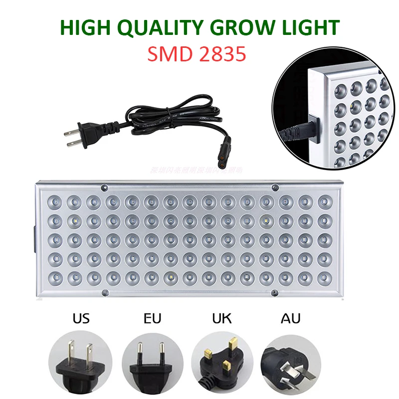 

2pcs LED Grow Light Phyto Lamp Full Spectrum Red Blue White IR UV Led For Plants Seedlings Lighting For Indoor Plant Flower Grow