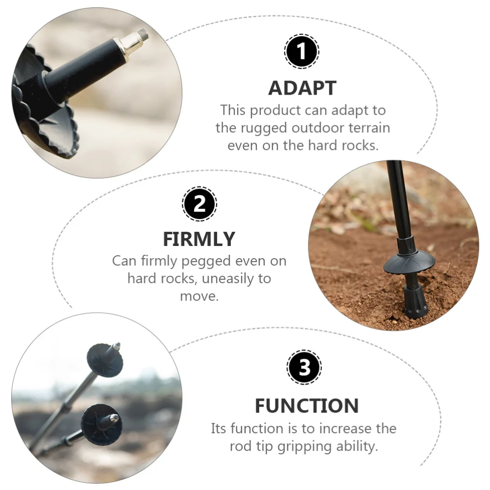 

2 Pcs Trekking Pole Tips Climbing Rod Tip Carbon Tungsten Steel Alpenstock Tips