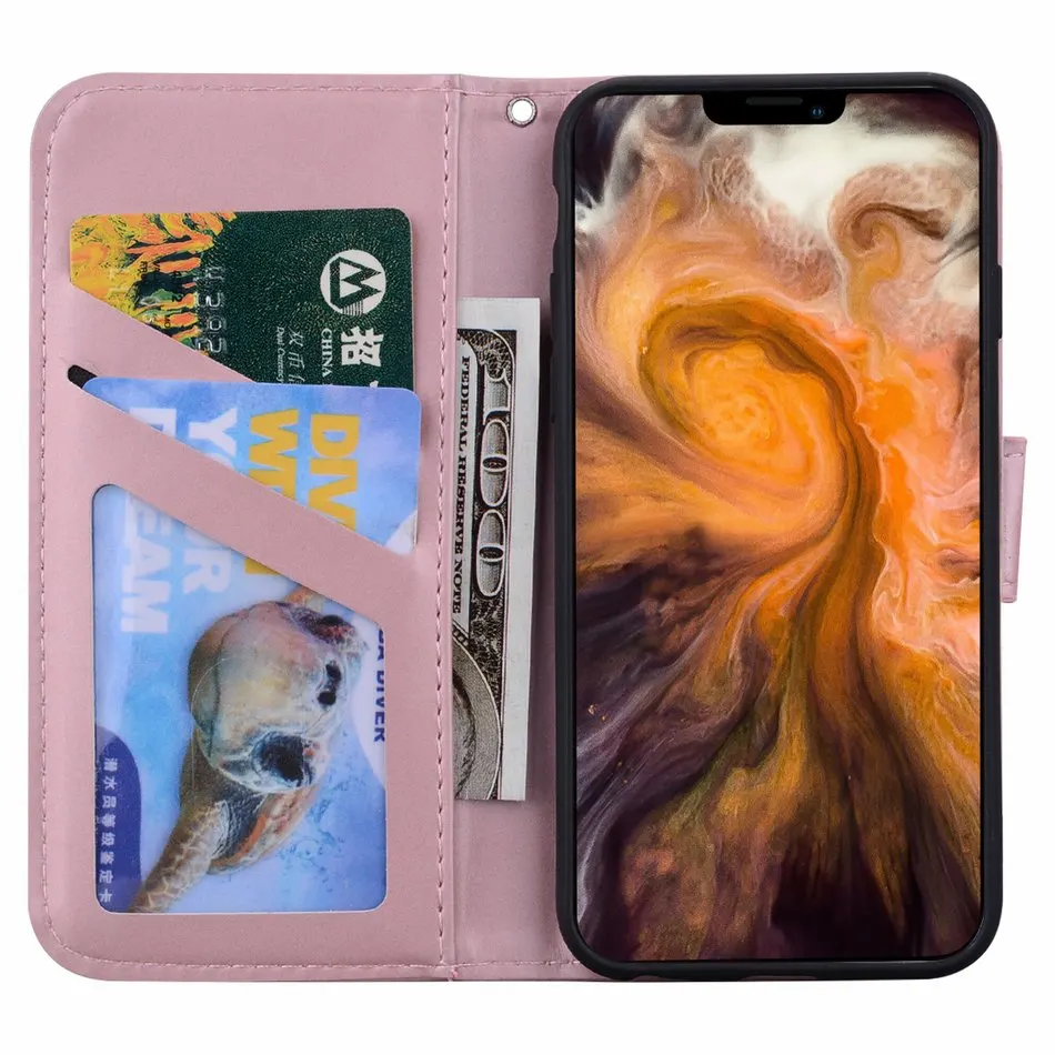Роскошный кожаный кошелек для телефона samsung Galaxy A50 A60 A70 A70S, однотонный чехол для телефона, милый маленький питомец, панда, лягушка, кошка, E22G